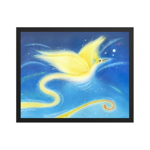 Bird of the Soul #12 - Energy Art by Jisu Han - Framed Paper Print