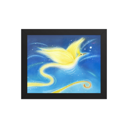 Bird of the Soul #12 - Energy Art by Jisu Han - Framed Paper Print