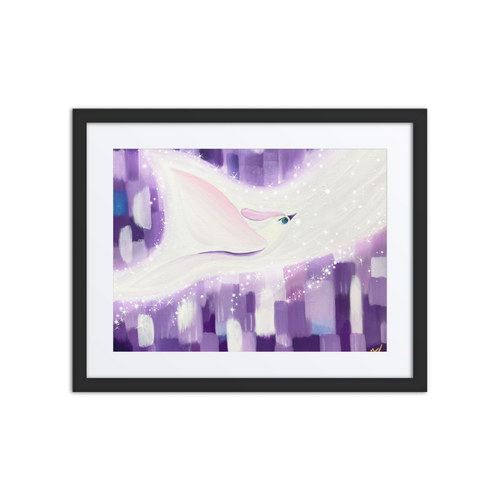Bird of the Soul  #8 - Energy Art Gallery by Jisu Han - Framed Paper Print with Mat
