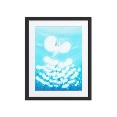 Bird of the Soul  #13-2 - Energy Art by Jisu Han - Framed Paper Print with Mat