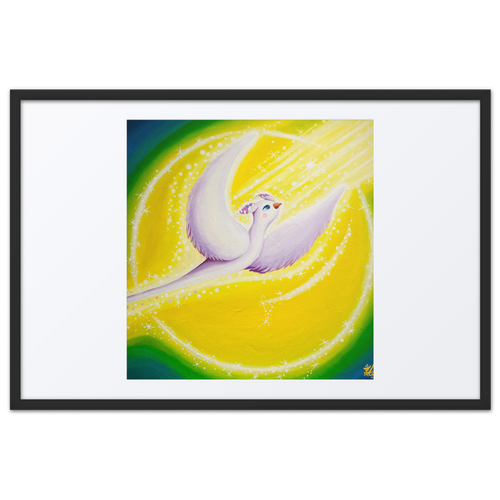 Bird of the Soul  #28 - Energy Art Gallery by Jisu Han - Framed Paper Print with Mat
