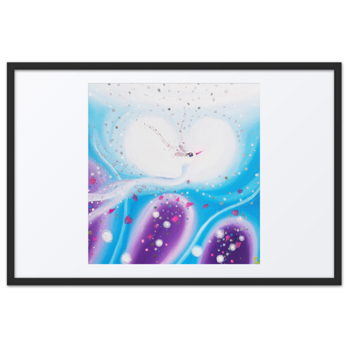 Bird of the Soul #15-1 - Energy Art Gallery by Jisu Han - Framed Paper Print with Mat