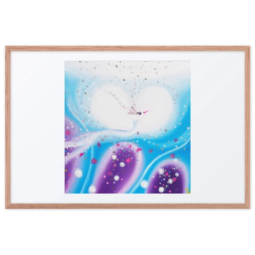 Bird of the Soul #15-1 - Energy Art Gallery by Jisu Han - Framed Paper Print with Mat
