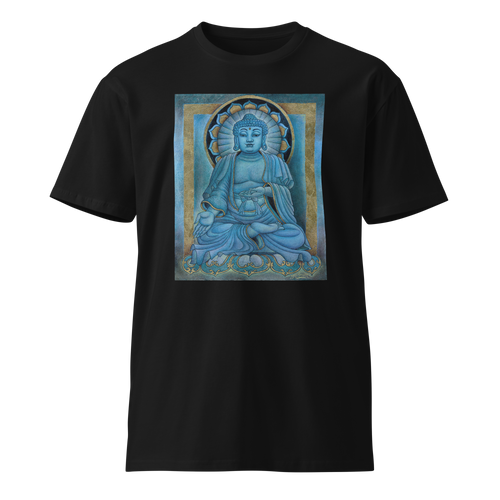 Blue Buddha - Energy Art by Matthew Smith - Unisex Premium T-Shirt - Dark