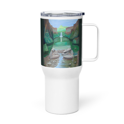Stream of Consciousness - Energy Art by Matthew Smith - Travel Mug with a Handle