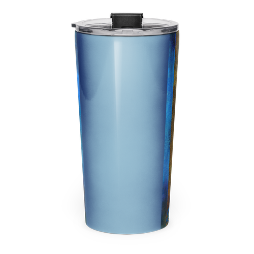 BLUE BUDDHA Energy Art by Matthew Smith - Tapered Stainless Steel Tumbler