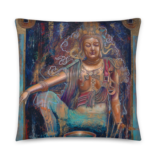 Quan Yin Dream Throw Pillow by Matthew Smith