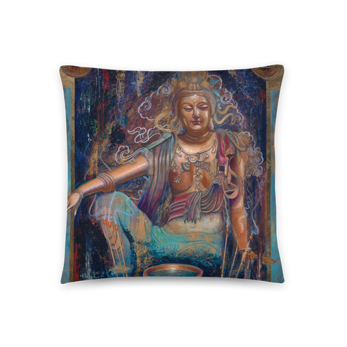 Quan Yin Dream Throw Pillow by Matthew Smith