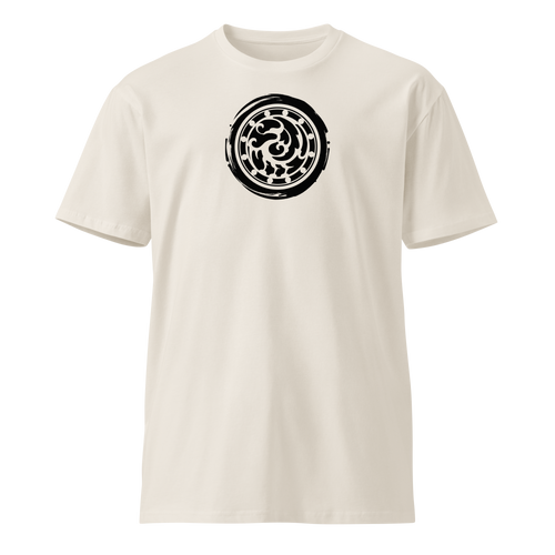 SAMJOKO CIRCLE BLACK  Unisex Premium Cotton T-shirt