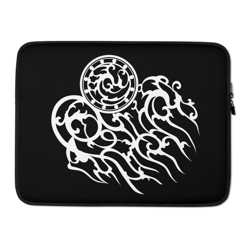 Samjoko White Spirit Black Laptop Sleeve