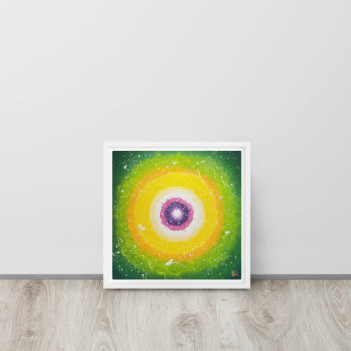 Jisu Han Energy Art Light of Life #25 | Framed Canvas Print