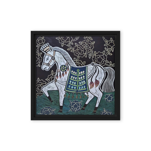 Welcoming Blessings  #08 - Energy Art by Meekyung Shin - Framed Canvas Print
