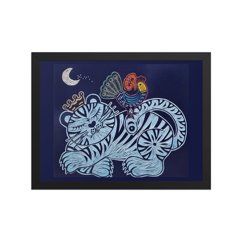 Welcoming Blessings  #09 - Energy Art by Meekyung Shin - Framed Paper Print