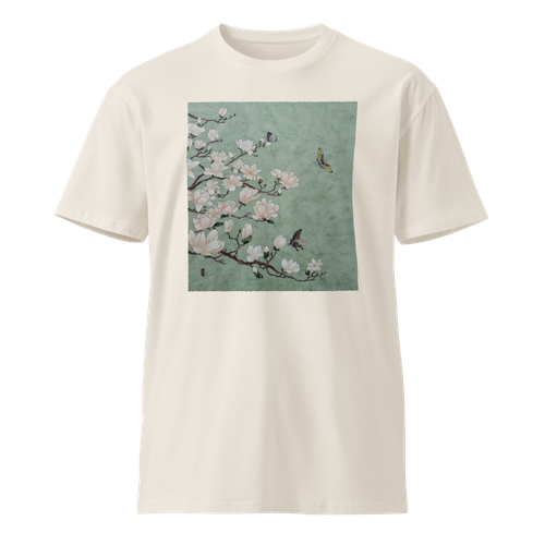 RADIANT BEING Unisex Premium Cotton T-shirt Energy Art by Yesang Lee - Light