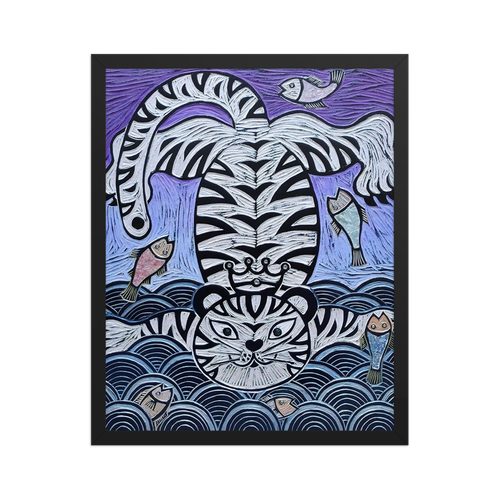 Welcoming Blessings #03 - Energy Art by Meekyung Shin - Framed Paper Print