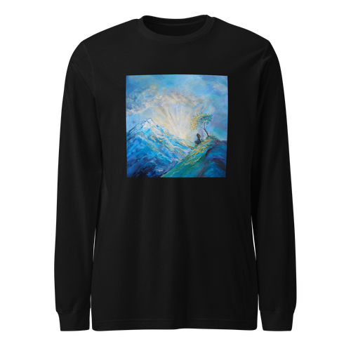 MEDITATION ON MOUNTAINTOP by Karina Woldt Unisex Long Sleeve Tee