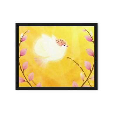 Bird of the Soul #27 - Energy Art by Jisu Han - Framed Canvas