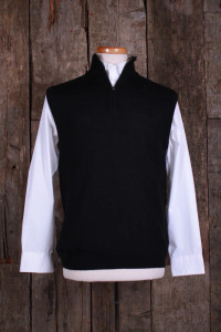 Alpaca Vest with part Zipper