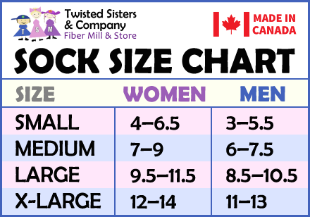 Alpaca Sock Size Chart