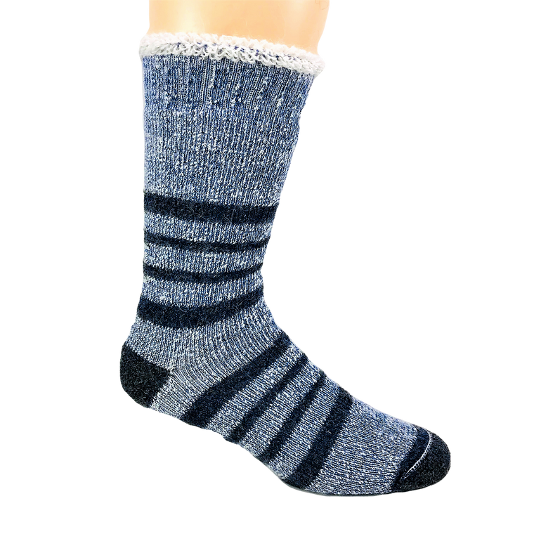 Thermal Alpaca Terry Sock - Blue Stripe