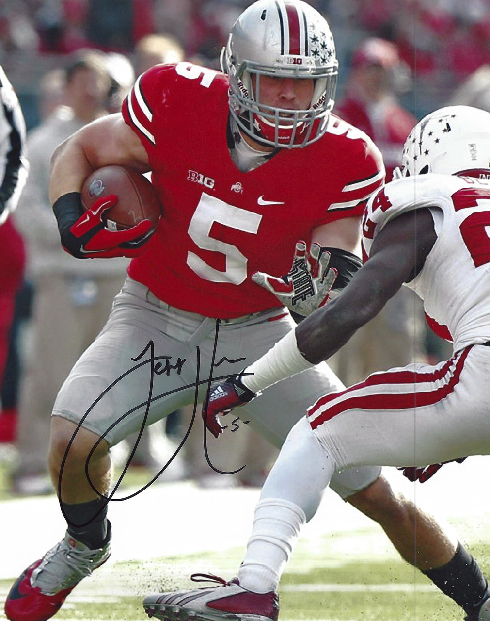 スポーツ選手 Heart foundation for men autograph Jeff Heuerman OSU 8-3 8x10 Autographed Photo - Certified Authentic