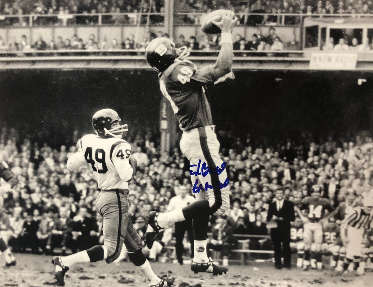 Erich Barnes New York Giants 11-1 11x14 Autographed Photo