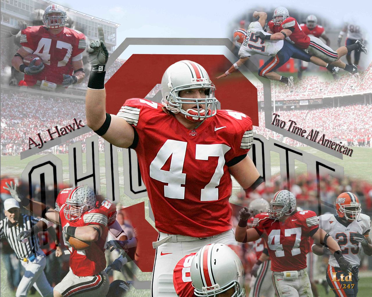 AJ Hawk Ohio State Buckeyes Licensed Unsigned Photo (6)