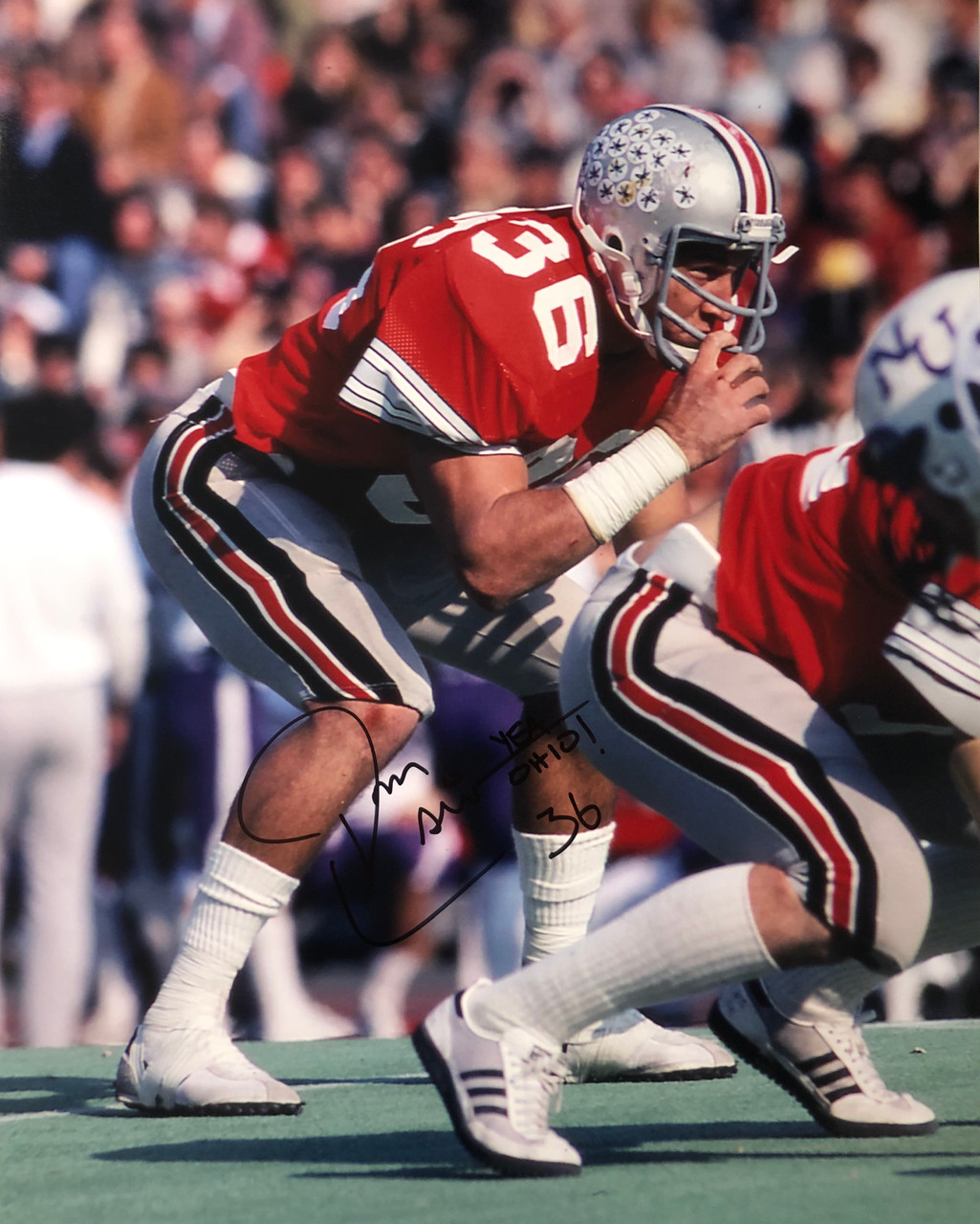 Tom Cousineau Ohio State Buckeyes 16 2 16x20 Autographed Photo