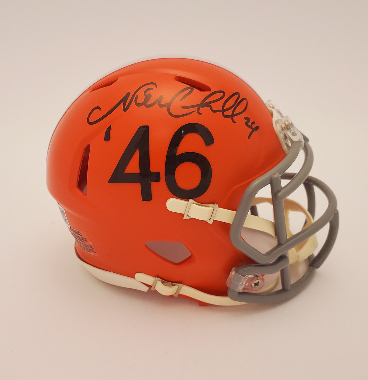 Nick Chubb Cleveland Browns Autographed 1946 Throwback Mini Helmet