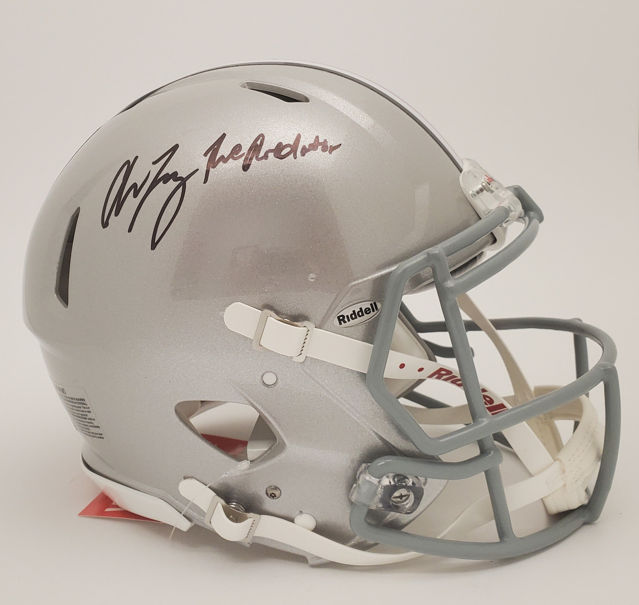 Chase Young Ohio State Buckeyes Autographed Riddell Speed Mini Helmet Autographed College Mini Helmets 