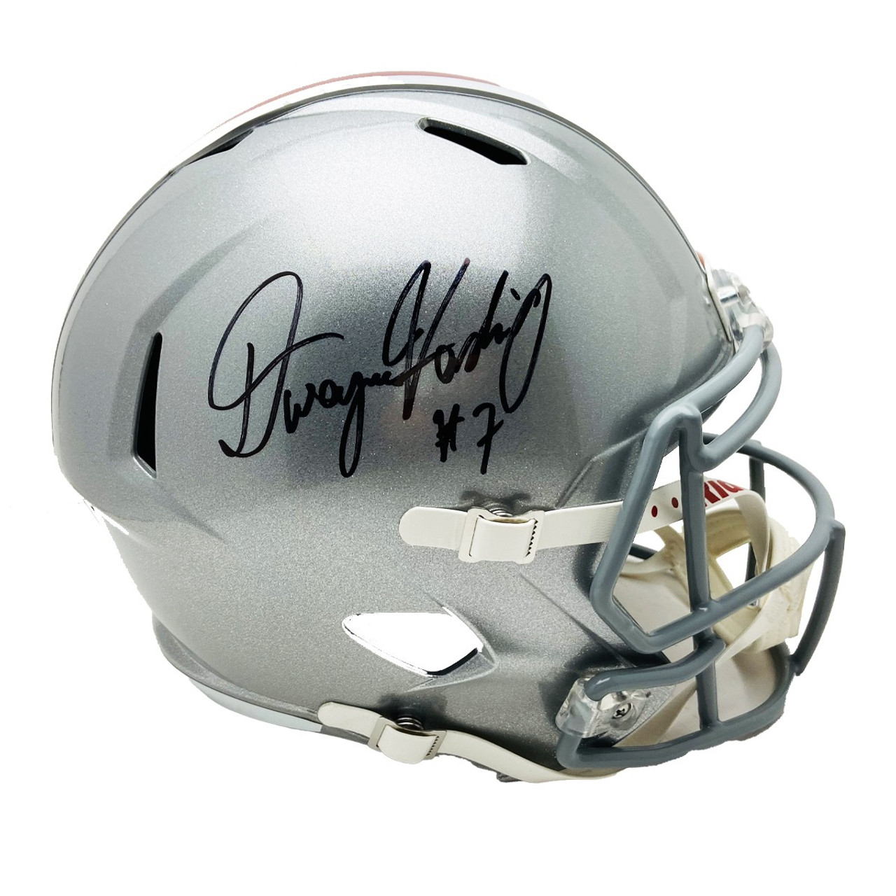 Dwayne Haskins Ohio State Buckeyes Autographed Chrome Mini Helmet (Red  Paint Pen) - Certified Authentic