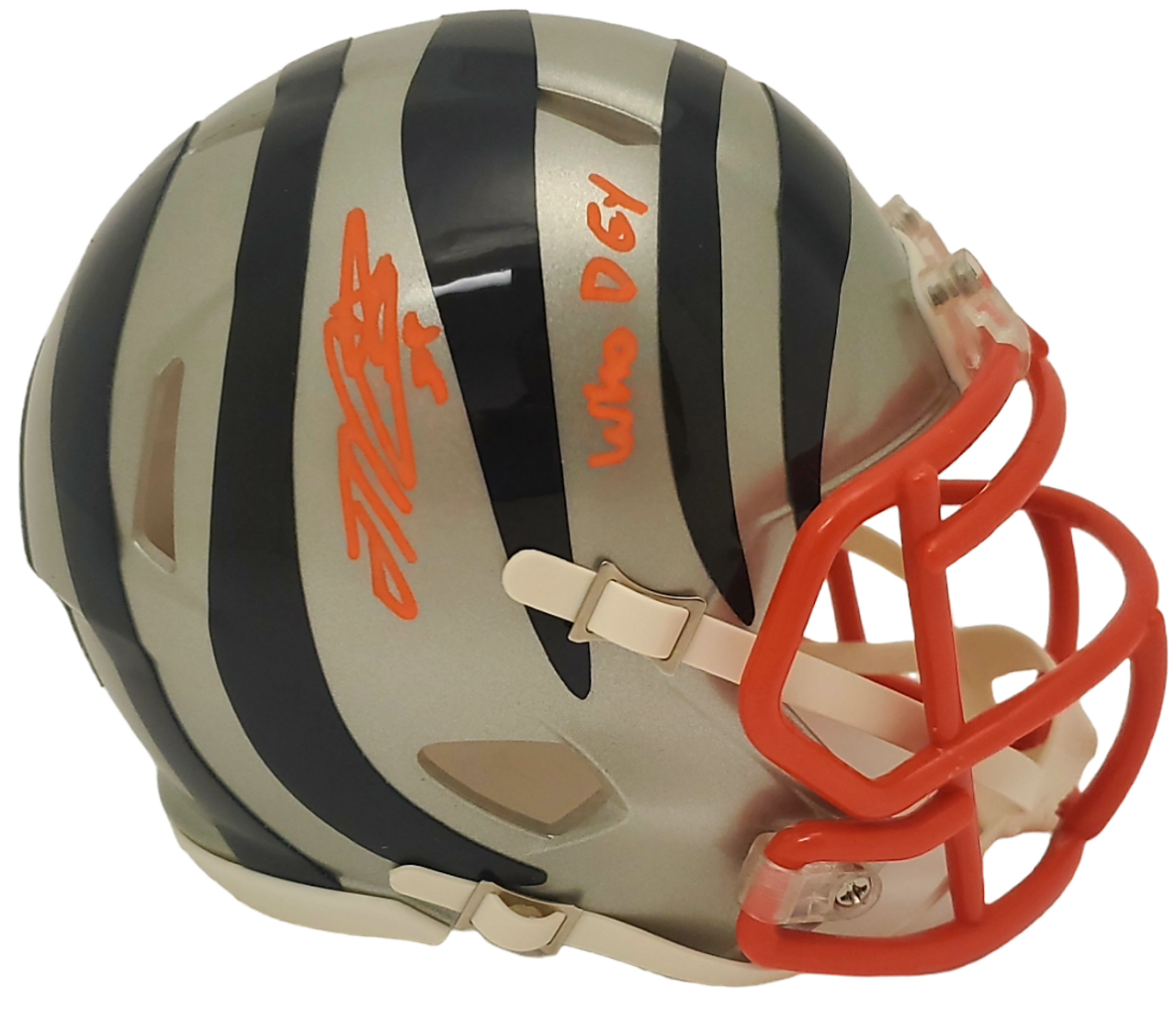 Joe Mixon Cincinnati Bengals Autographed Flash Mini Helmet w/ 'Who Dey'  Inscription - JSA Authentic