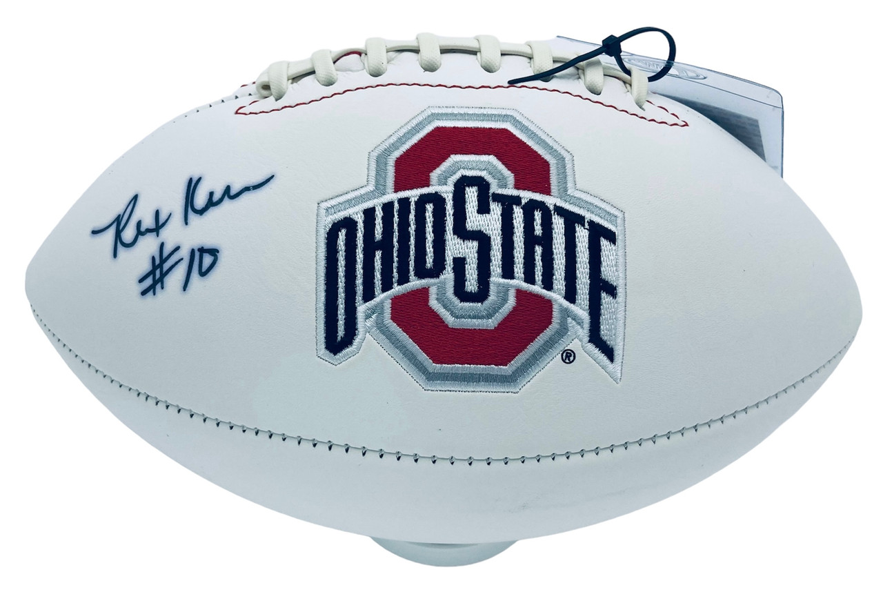 Rex Kern Ohio State Buckeyes Autographed White Panel Football