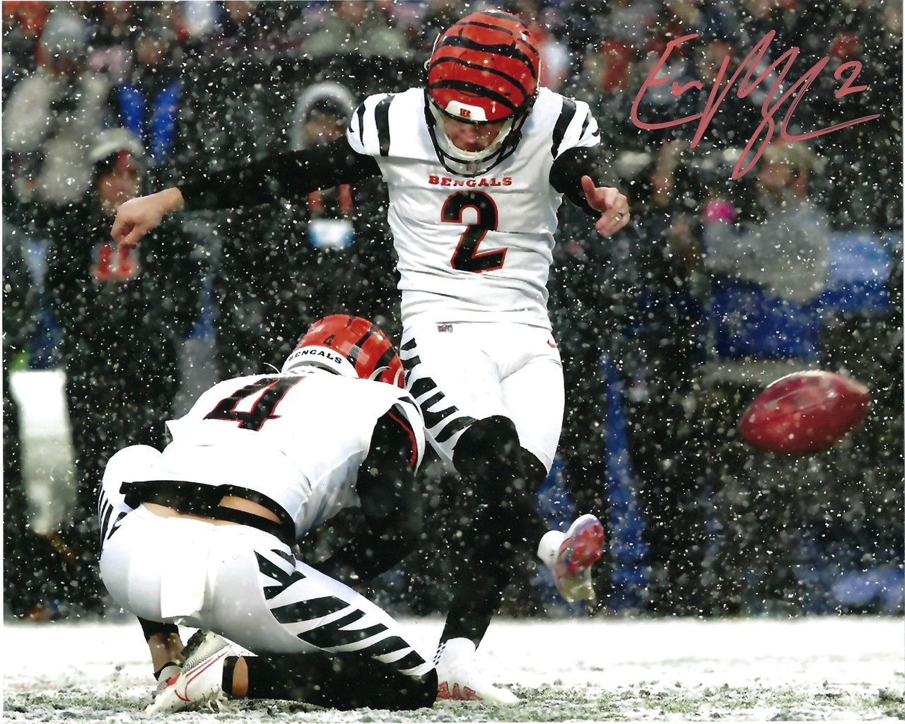 Evan McPherson Cincinnati Bengals 8x10 8-3 Autographed Photo - JSA Authentic