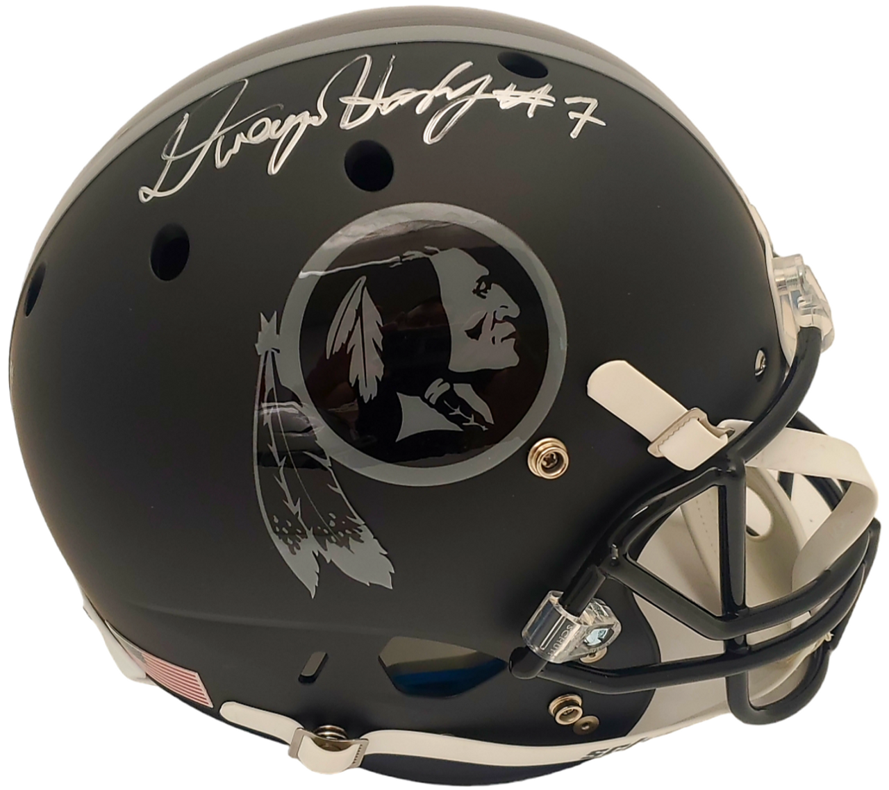 Dwayne Haskins Washington Redskins Autographed Black Schutt Replica Helmet  - JSA Authentic