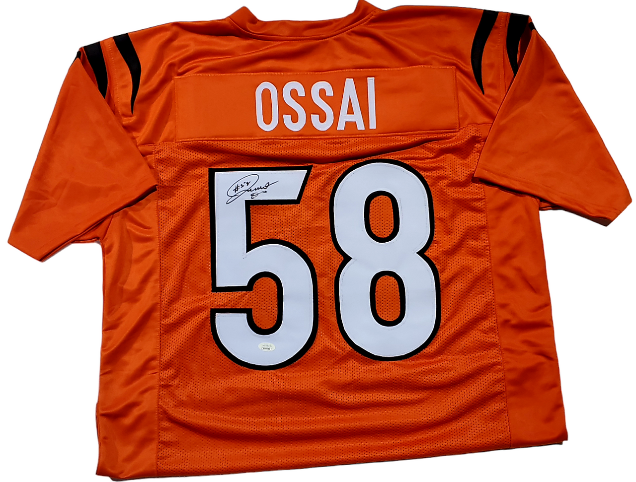 Ohio Sports Group Joseph Ossai Cincinnati Bengals Autographed Orange Custom Jersey - JSA Authentic