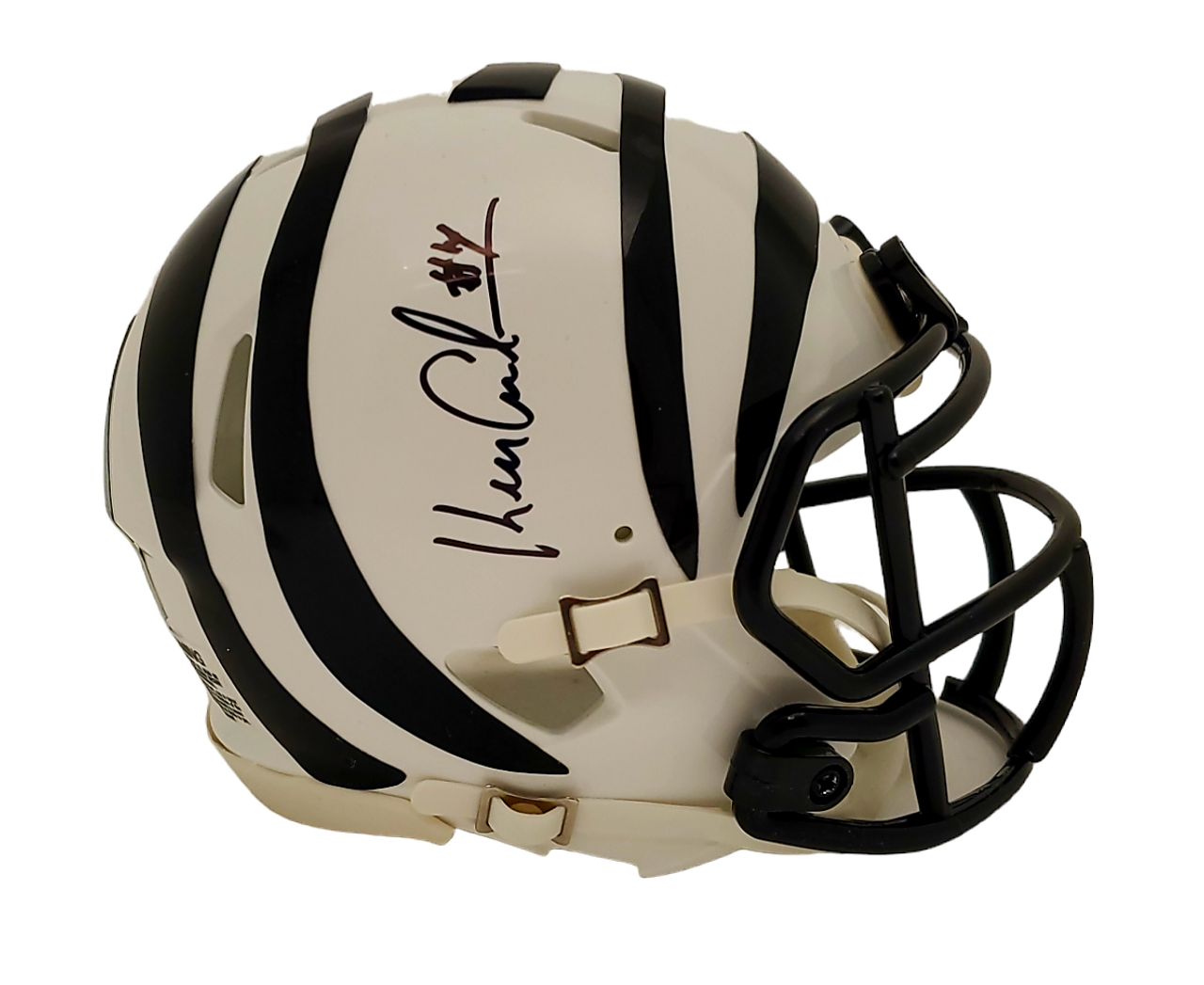 Ken Anderson Cincinnati Bengals Autographed White Alternate Mini Helmet w/  Cut Stripe - Beckett Authentic