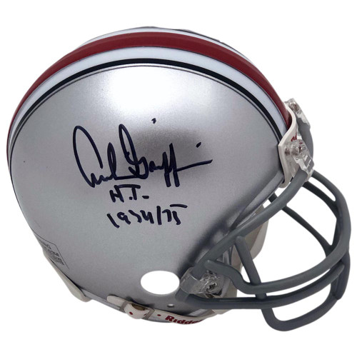 Archie Griffin Autographed Signed Ohio State Buckeyes Silver Riddell Mini Helmet - H.T. 1974/75 Inscription - Certified Authentic