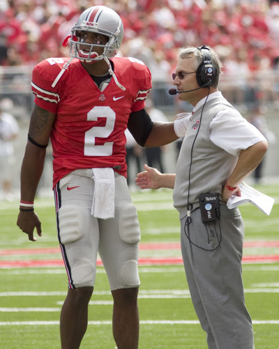 Terrelle Pryor & Jim Tressel Ohio State Buckeyes Licensed Unsigned Photo (2)