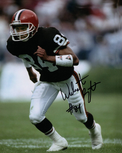 Webster Slaughter Cleveland Browns 8-3 8x10 Autographed Photo - Certified Authentic