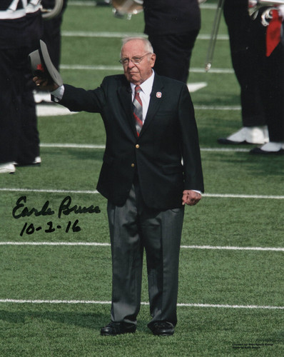 Earle Bruce Ohio State Buckeyes 8-9 8x10 Autographed Photo - Certified Authentic