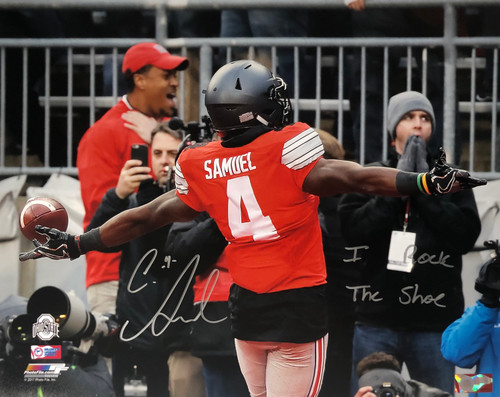 Curtis Samuel Ohio State Buckeyes 16-2 w/ Inscription 16x20 Autographed Signed Photo - Certified Authentic