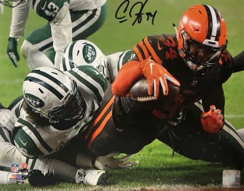 Carlos Hyde Cleveland Browns 11-1 11x14 Autographed Signed Photo - Certified Authentic