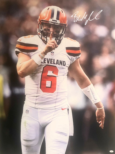 Baker Mayfield Cleveland Browns 30x40 Autographed Canvas - Beckett