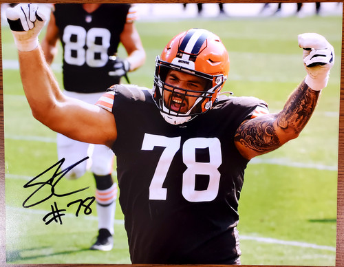 Jack Conklin Cleveland Browns 11-1 11x14 Autographed Signed Photo - Certified Authentic