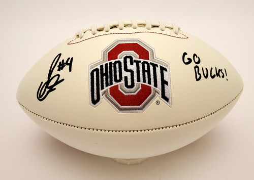 Julian Fleming Ohio State Buckeyes Autographed Signed Football - JSA Authentic