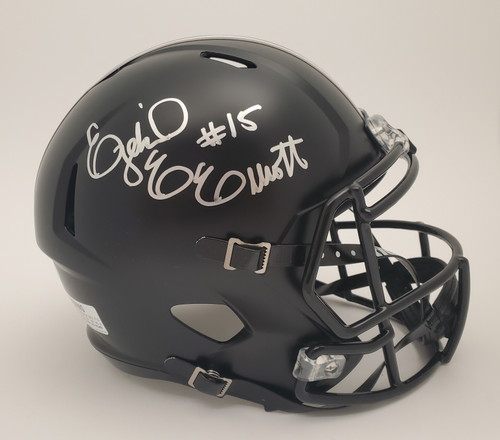 Ezekiel Elliott Ohio State Buckeyes Autographed Signed Eclipse Replica Helmet (Silver) - Beckett Authentic