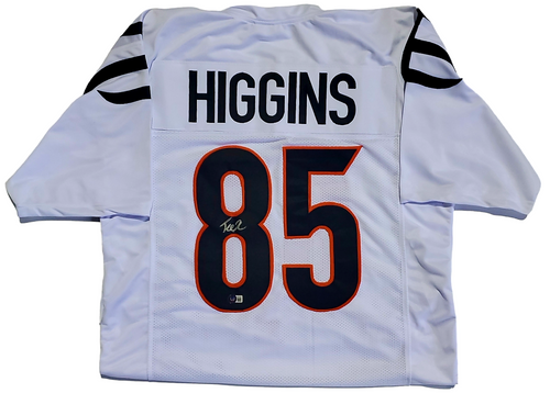 Tee Higgins Cincinnati Bengals Autographed White Custom Jersey - Beckett Authentic