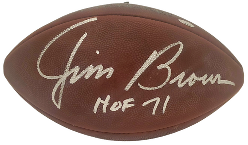 Jim Brown Cleveland Browns Autographed NFL "The Duke" Football - JSA Authentic