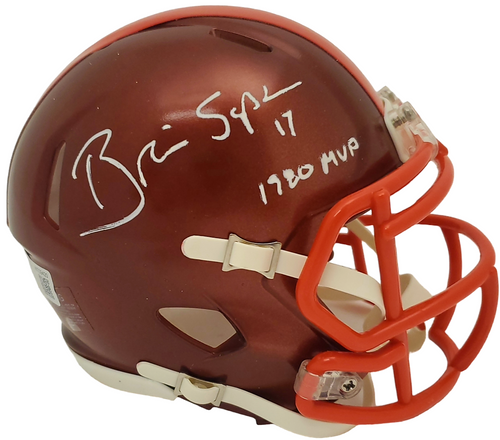 Brian Sipe Cleveland Browns Autographed Flash Mini Helmet w/ "1980 MVP" Inscription - Beckett Authentic